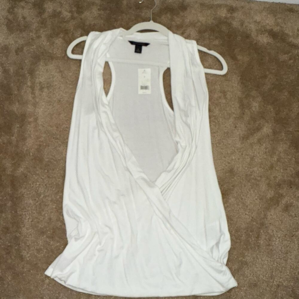 Banana Republic White Draped Tank Racerback Top NWT Size S - Picture 13 of 16